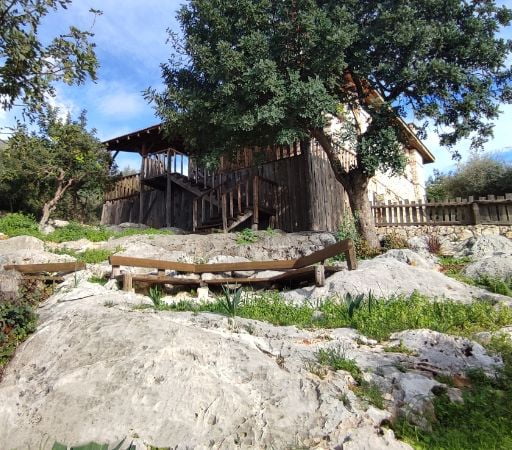 Otelimiz 2 Santa Stone House Otantik tas ev bahce gorunusu ilk bahar